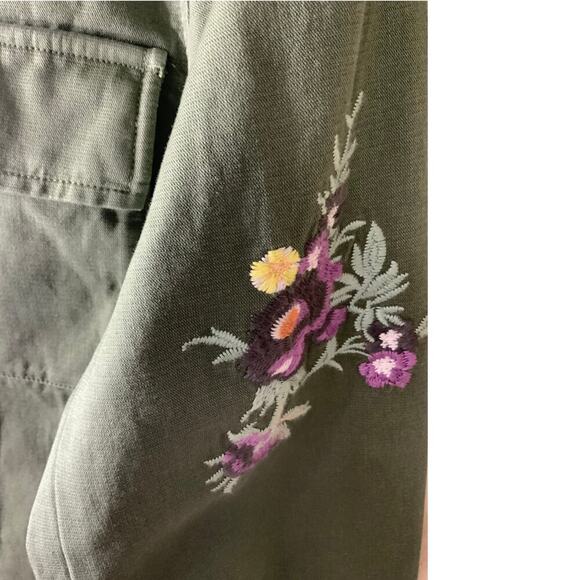 Levis Military Utility Jacket Womens M Button Front Long Sleeve Field Coat Style - Picture 8 of 14